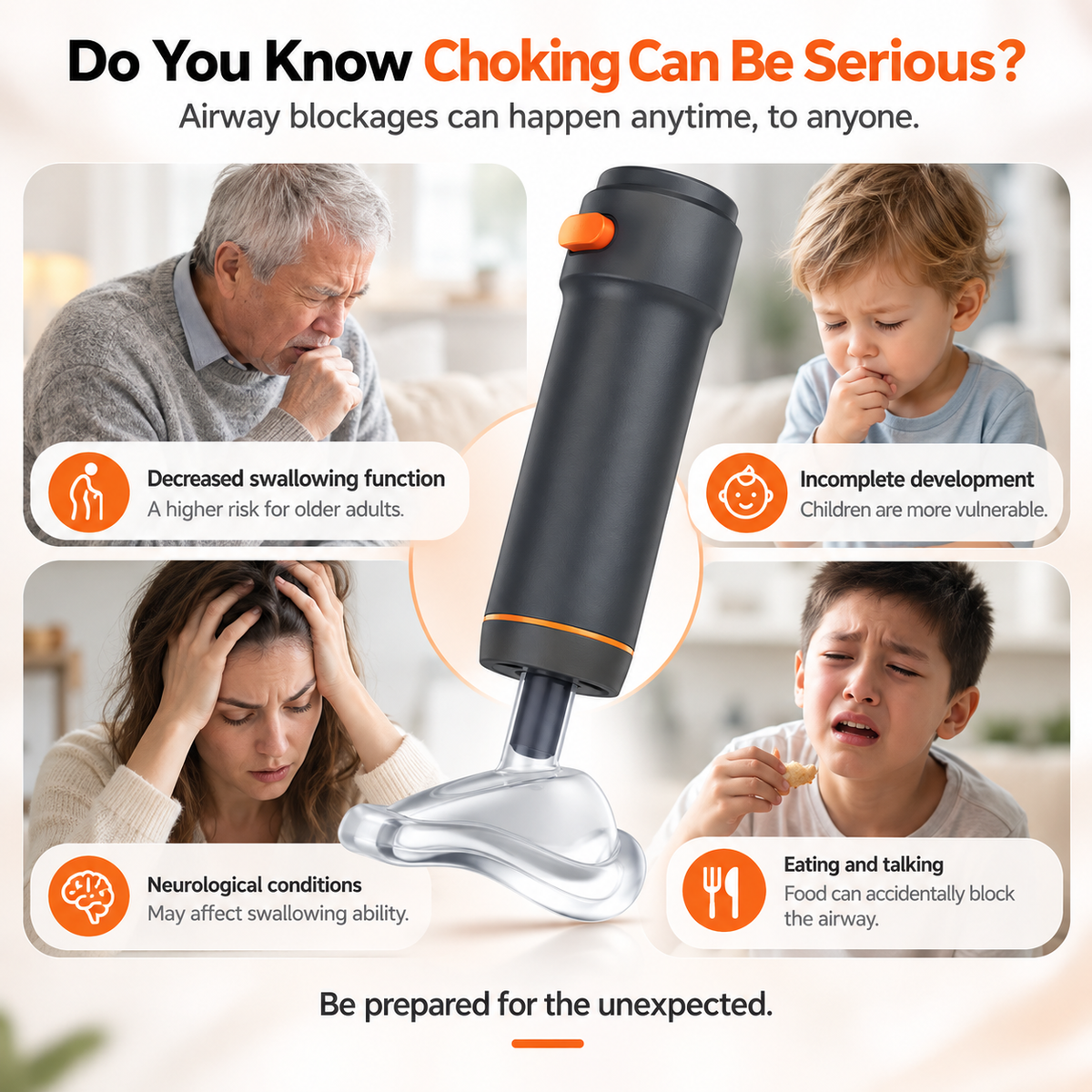 Anti-Choking Suction Device